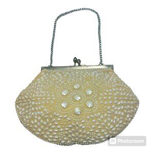 Vintage Pearl Beaded Purse Handbag
